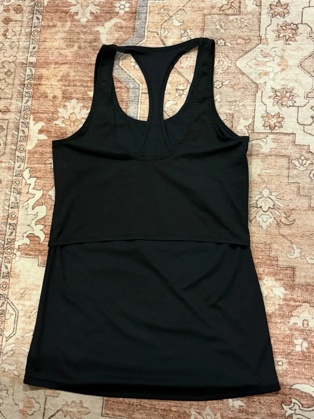 Nike Black Racerback Layered Tank